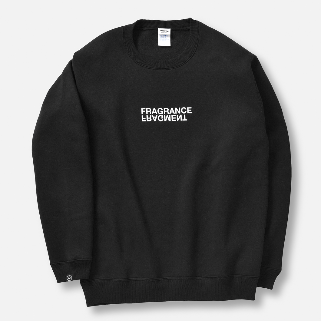 Crewneck Sweatshirt FRAGMENT FRAGRANCE logo / BLACK